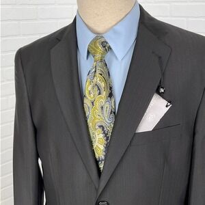 Circola Moda Blazer Men 42R Black Slim Microtech High Twist Super Deluxe Italy